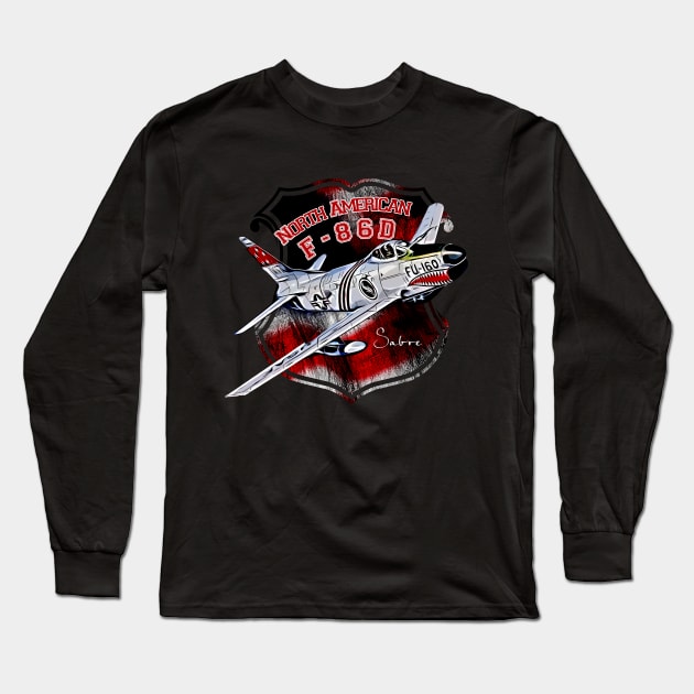 North American F-86D Long Sleeve T-Shirt by aeroloversclothing